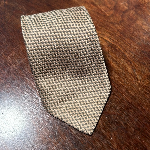 Vanzon Black & Gold checkered Tie - Picture 5 of 5